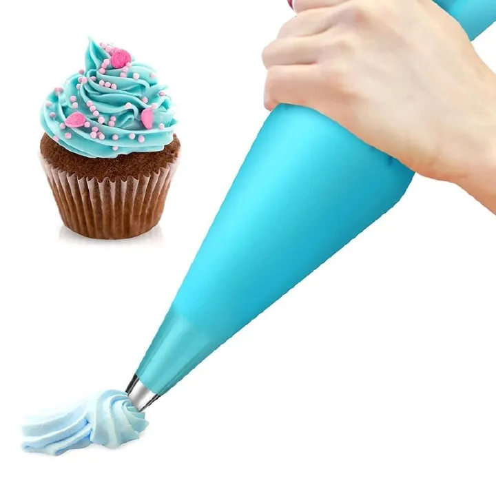 12 Inch Silicone Piping Bag Reusable Icing Frosting Pastry Decorating Bag Cake Cupcake Decorating Baking Tool
