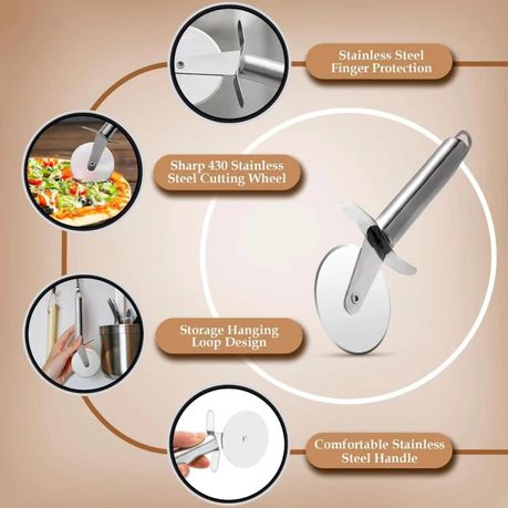 Pizza Cutter Wheel Sharp Slicing Tool Pizza Cutting Wheel Kitchen Baking Cooking Utensil for Pizza Pastry and Flatbread