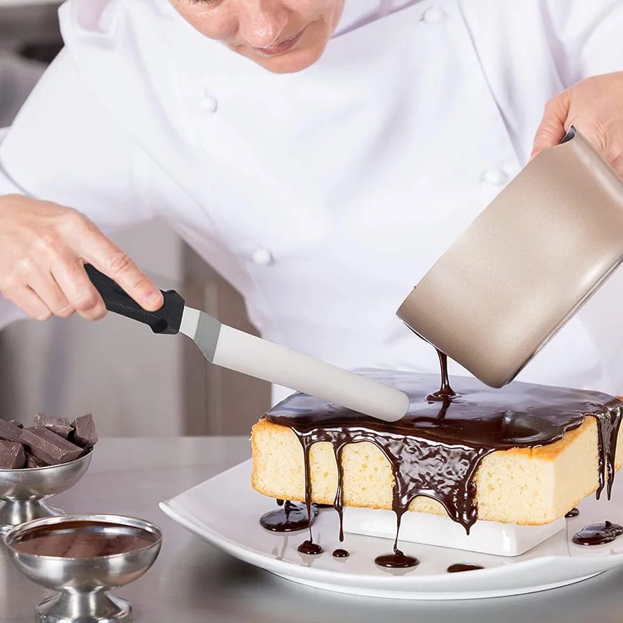 Plastic Handle Palette Knife Straight Angled Icing Spatula Cake Decorating Frosting Spreading Tool 8 10 12 Inch