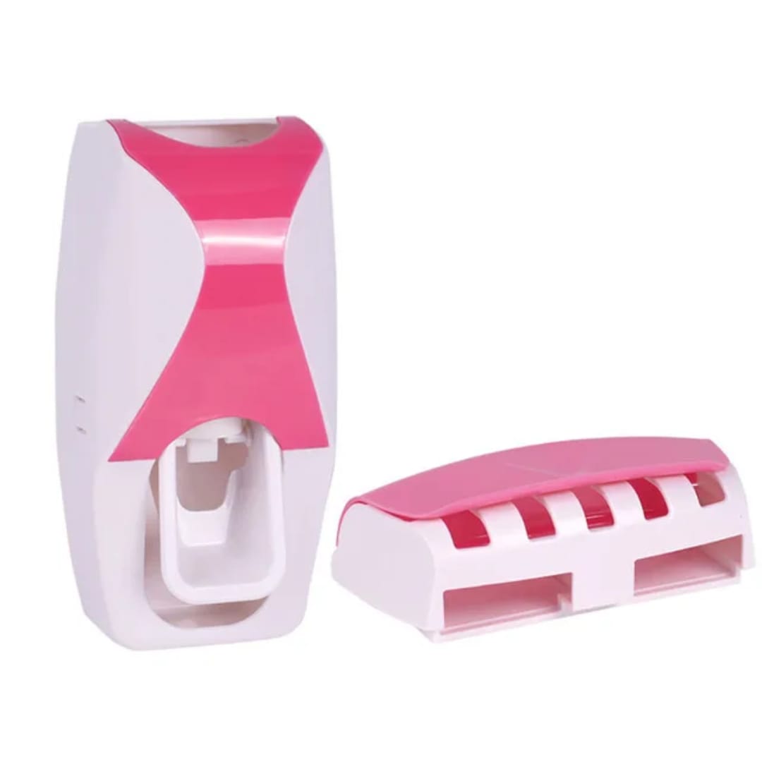 Toothpaste Dispenser Bathroom Toothpaste Squeezer Tube Holder Easy Press Organizer for Kids Adults Black Green Pink