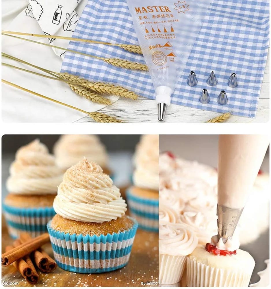 Large Disposable Piping Bags Icing Frosting Pastry Decorating Bags Cake Cupcake Decorating Baking Tool Make cake and pastry decorating convenient with these large disposable piping bags