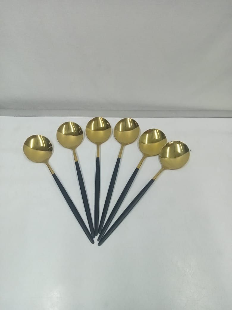 6pcs Soup Spoon Set Stainless Steel Tableware Serving Spoons Deep Bowl Soup Spoons for Home Kitchen Restaurant Hotel Dining Parties Events Everyday Meals