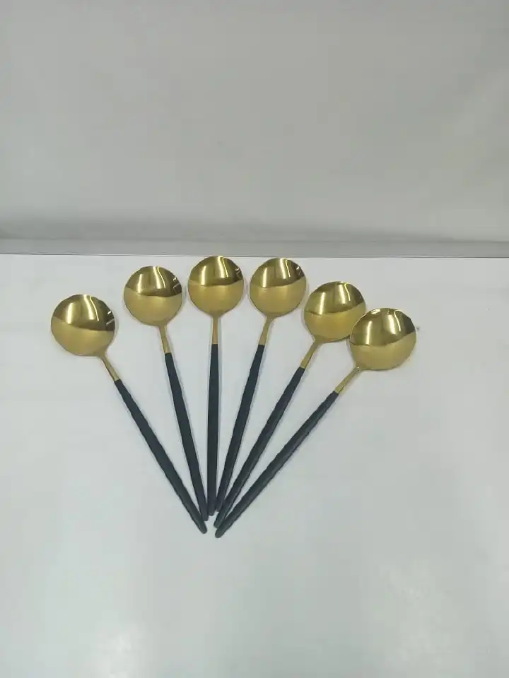 6pcs Soup Spoon Set Stainless Steel Tableware Serving Spoons Deep Bowl Soup Spoons for Home Kitchen Restaurant Hotel Dining Parties Events Everyday Meals