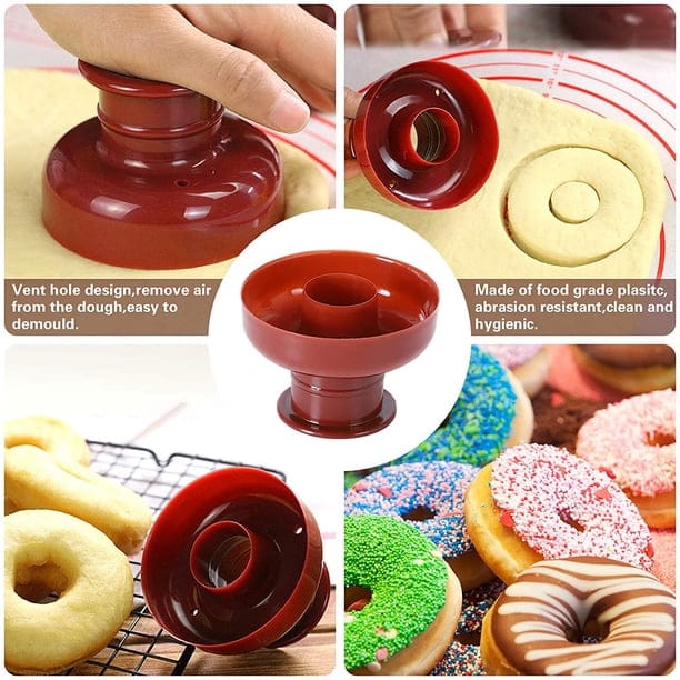 Doughnut Cutter Doughnut Maker Pastry Cutter Ring Shaped Baking Tool for Homemade Donuts Pastries Cookies Kitchen Baking Supplies