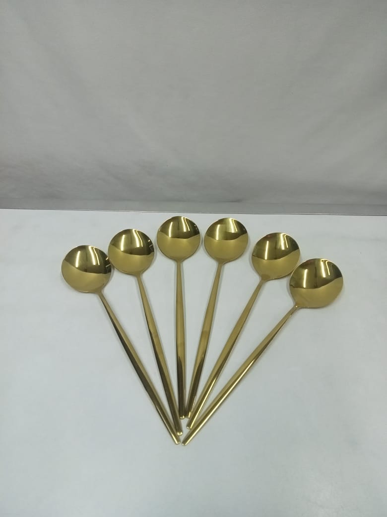 6pcs Soup Spoon Set Stainless Steel Tableware Serving Spoons Deep Bowl Soup Spoons for Home Kitchen Restaurant Hotel Dining Parties Events Everyday Meals