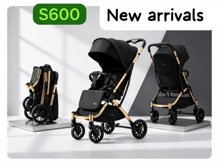 Lightweight Cabin Stroller Baby Pushchair Foldable Compact Travel Pram 25kg Load Capacity Portable Infant Toddler Stroller Easy Carry Storage Outdoor Travel Everyday Family Use
