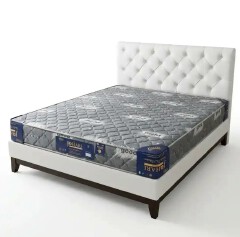 2 FREE PILLOWS Johari 8 Inch Orthopedic Fibre Mattress Supportive Breathable Bedding Quilted Soft Cover Heavy Duty Construction Back Care Comfort Modern Bedroom Design 24 Month Warranty