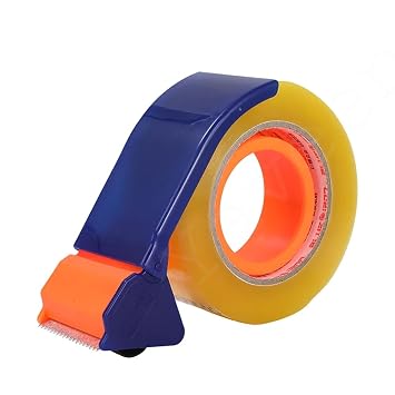 2-Inch Heavy-Duty Packing Tape Dispenser with Cutter – Manual Packaging Tape Gun for Cartons, Boxes & Parcels at home, school, offices and factories..