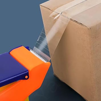 2-Inch Heavy-Duty Packing Tape Dispenser with Cutter – Manual Packaging Tape Gun for Cartons, Boxes & Parcels at home, school, offices and factories..