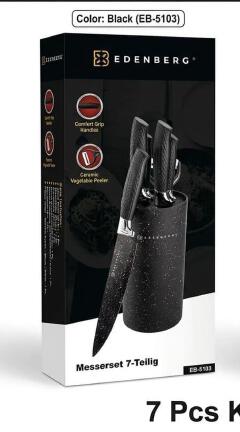**7PCS Edenberg Knife Set with Stand**

Upgrade your kitchen with the stylish and practical **7PCS Edenberg Knife Set
