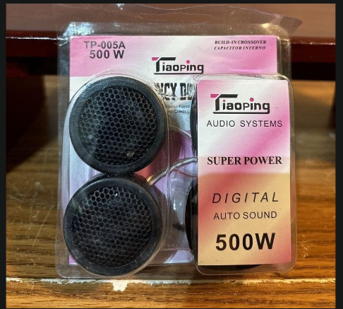 Tiaoping Car Dome Tweeter Speaker 500W, With Built-In Crossover High Efficiency Audio Systems TP-005A