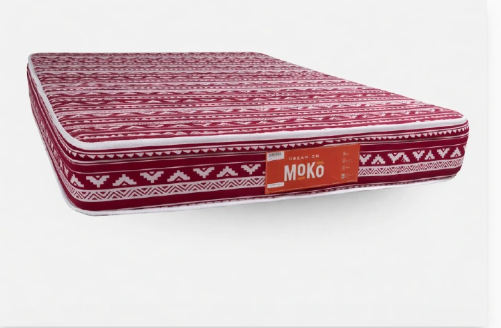 The Moko NAPMASTER Medium Duty (BONDED FOAM) Mattress-MAROON/RED FABRIC