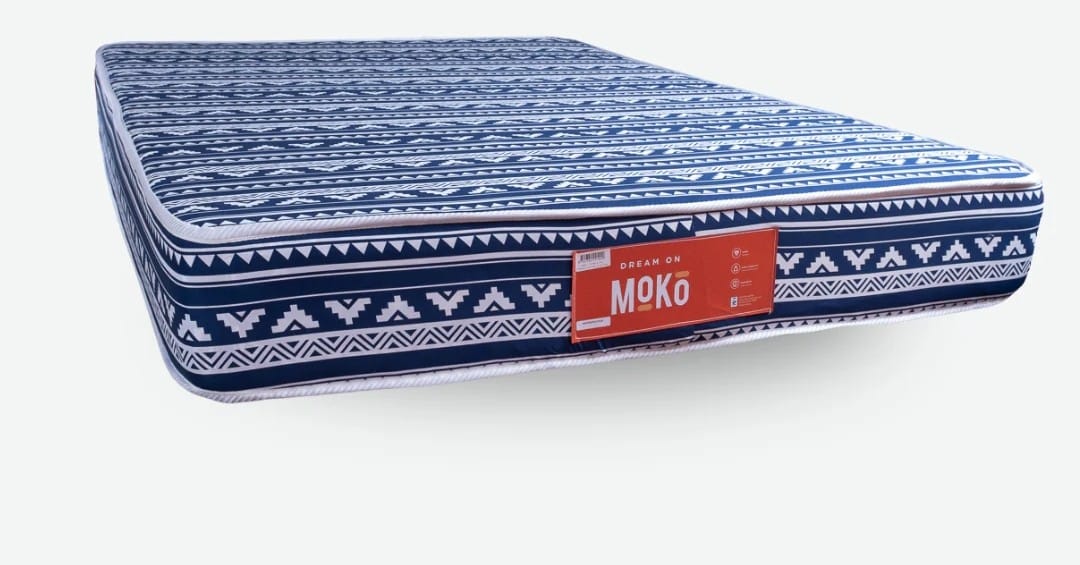 The Moko Burger Heavy Duty Bonded Foam Blue Mattress10 Years Guaranteed High Quilted Home Living Bedroom Soft And Long-lasting Box Springs, Orthopedic.