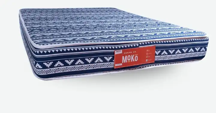 The Moko Burger Heavy Duty Bonded Foam Blue Mattress10 Years Guaranteed High Quilted Home Living Bedroom Soft And Long-lasting Box Springs, Orthopedic.