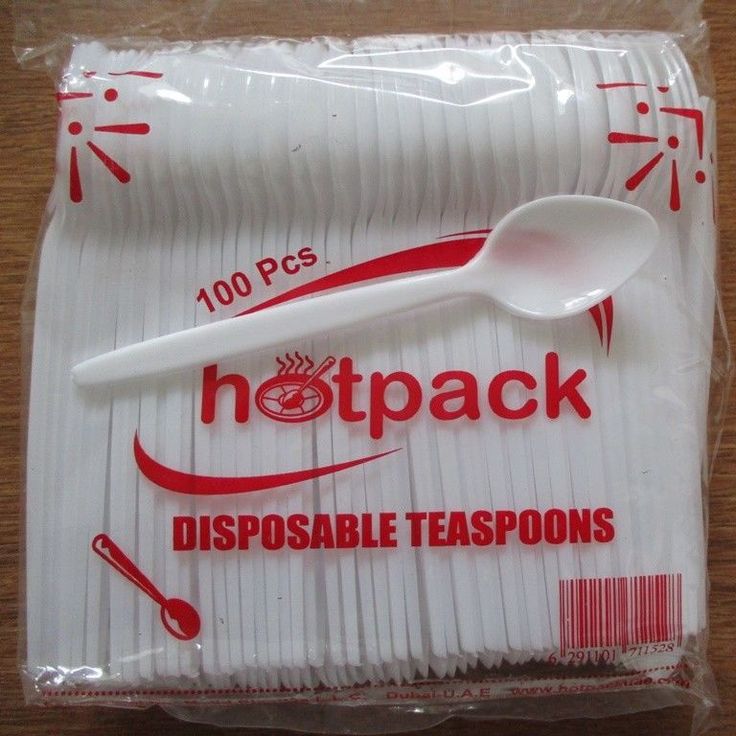 100Pcs Disposable Recyclable Plastic Spoons.