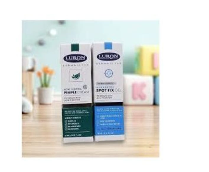 Luron Acne Control pimple Cream and Luron Acne Control Spot Fix Gel.