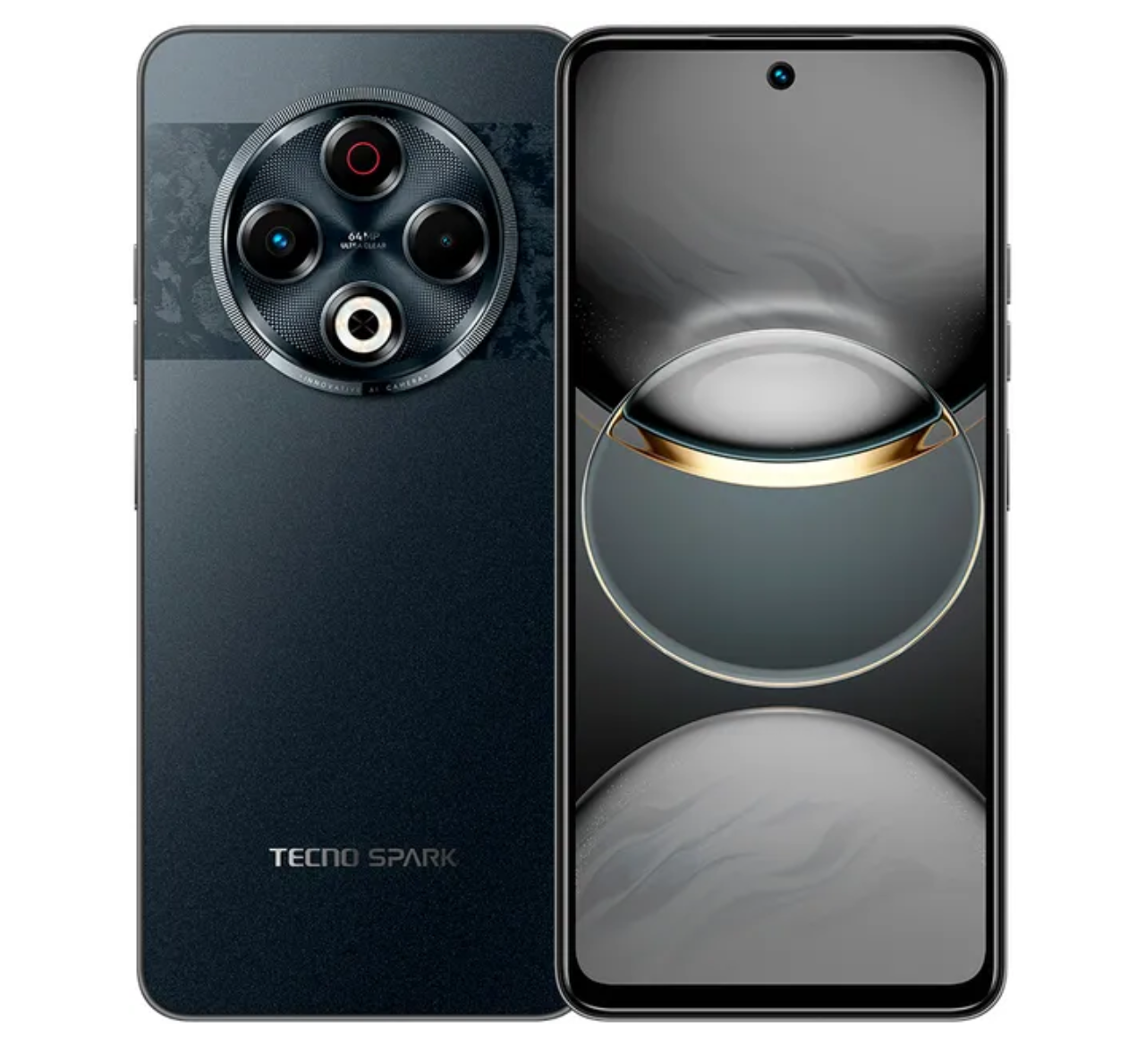 Tecno Spark 30 4G, 128GB 8GB RAM, Camera 64MP, Battery 5000mAh, Color Stellar Shadow, Smartphone