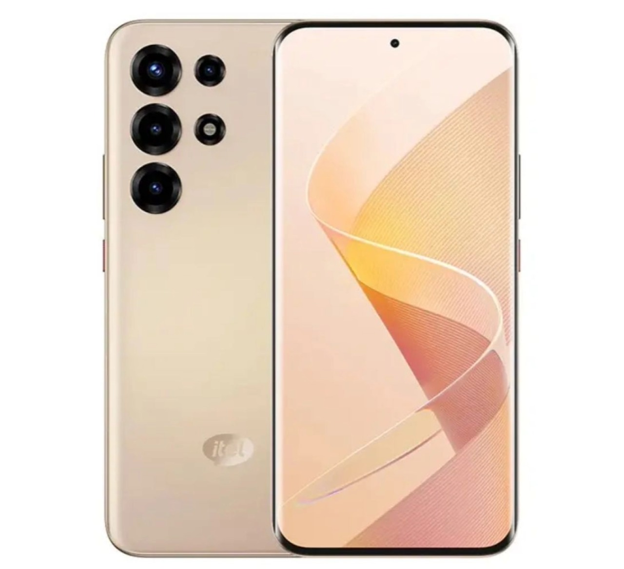 Itel S26 Ultra 4G, 256GB 8GB RAM, Curved Screen 6.78 inch, Camera 50MP, Battery 6000 mAh, Color Blush Pink Gold, Smartphone