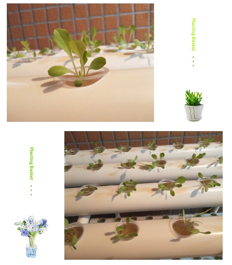 Hydroponic Planting Baskets PP Plastic Net Pots for Water Growing Vegetables-50PC