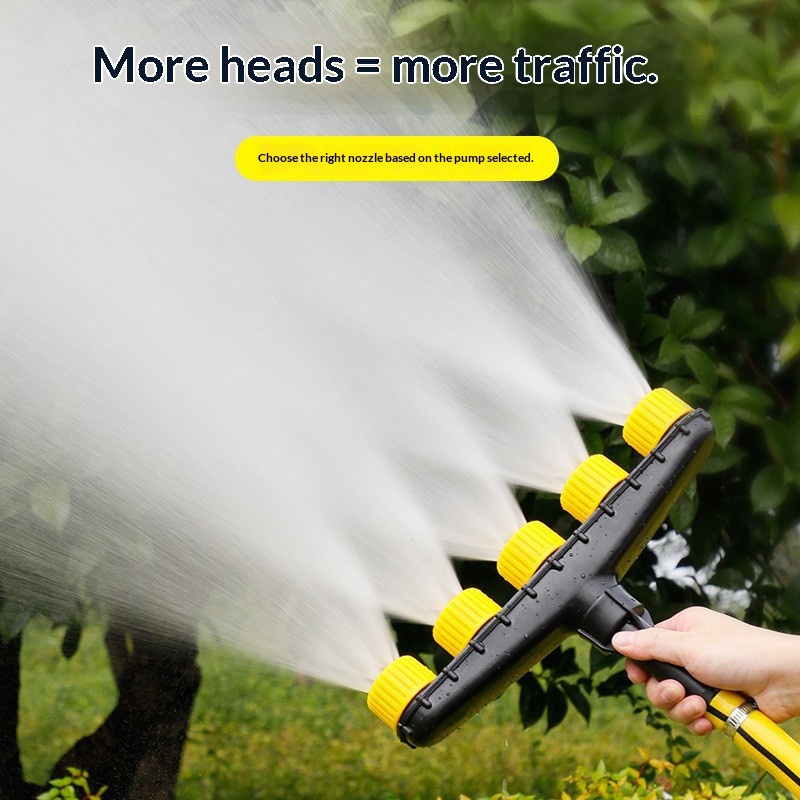 Multi Hole Irrigation Sprayer Nozzle Adjustable Garden Water Spray Head for Vegetable Farm Flower Watering Hose Sprinkler