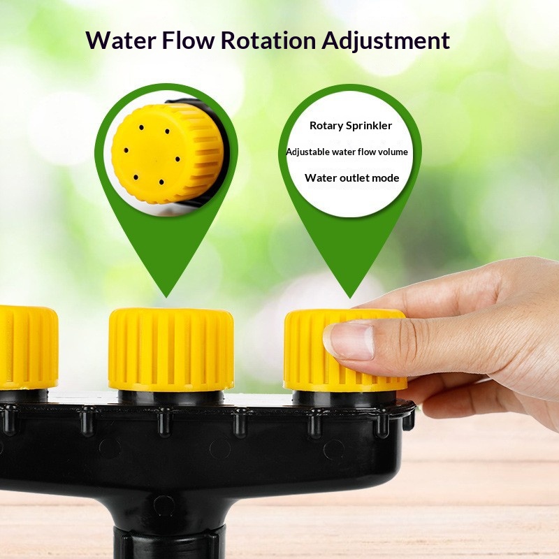 Multi Hole Irrigation Sprayer Nozzle Adjustable Garden Water Spray Head for Vegetable Farm Flower Watering Hose Sprinkler