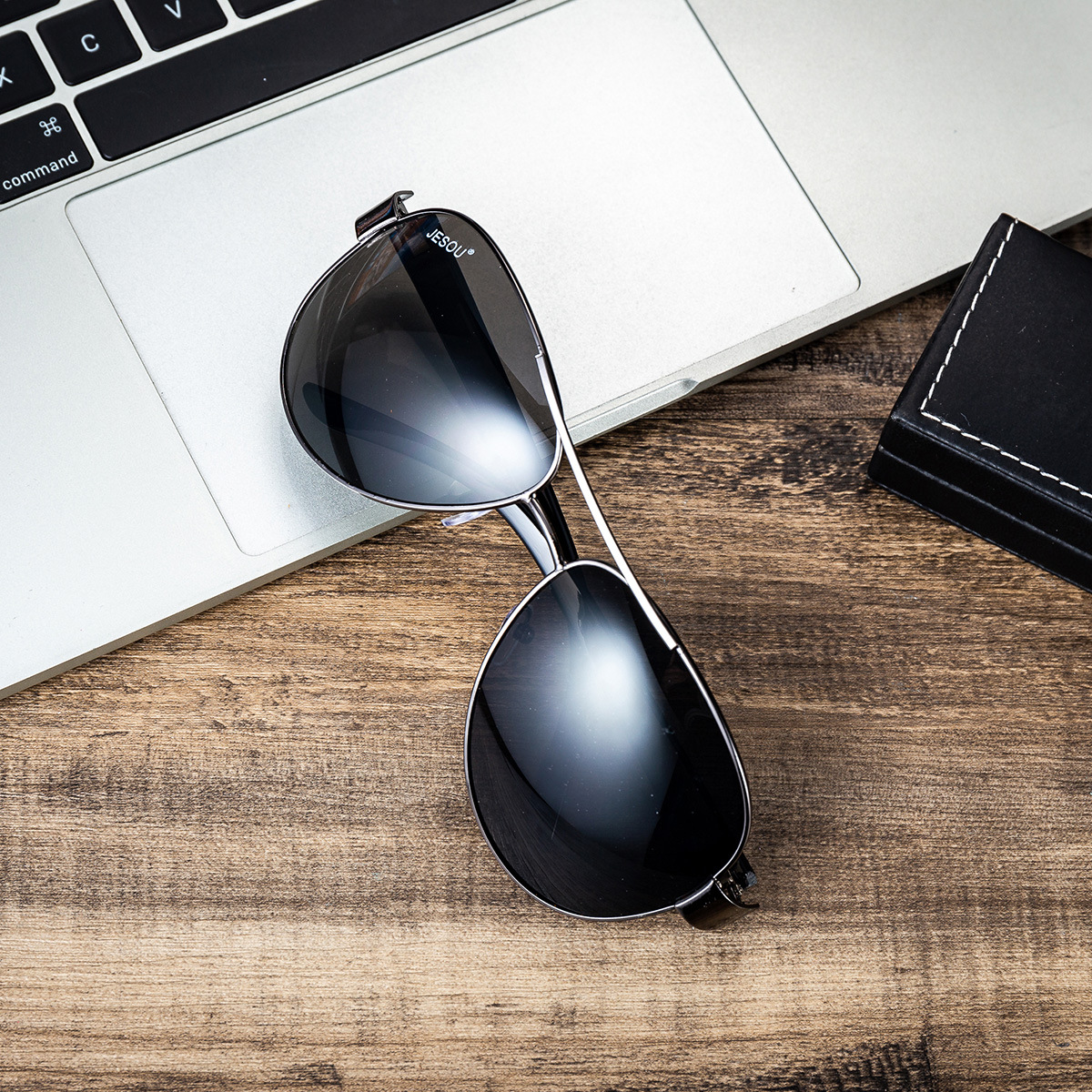 Men Gift Set 6Pcs Creative Simple Combo, Wrist Watch+Leather Belt+Wallet+Sunglasses+Pen+Keychain, Elegant Gift Box Packing