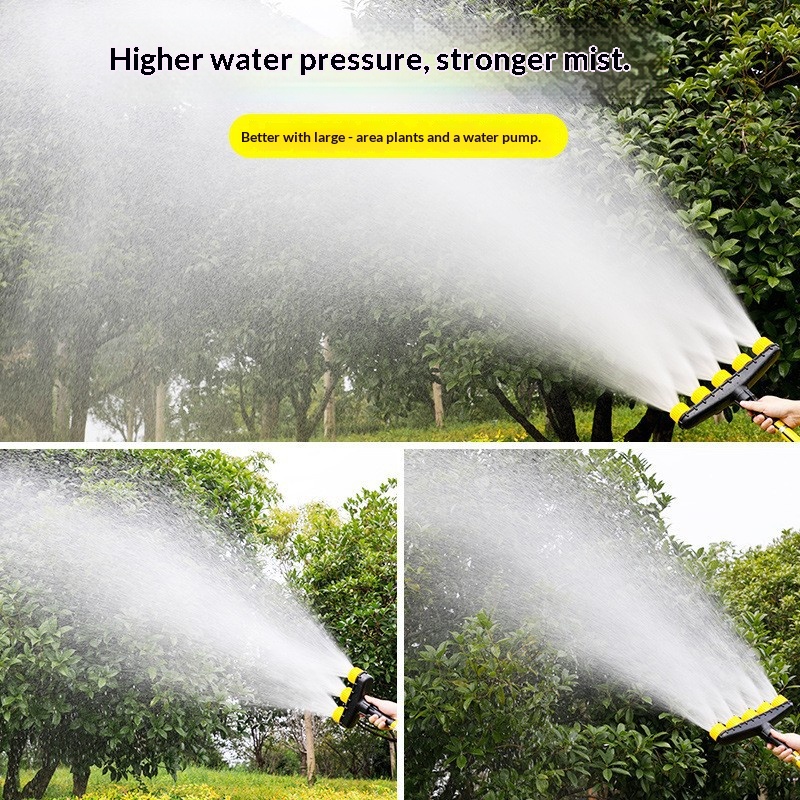 Multi Hole Irrigation Sprayer Nozzle Adjustable Garden Water Spray Head for Vegetable Farm Flower Watering Hose Sprinkler