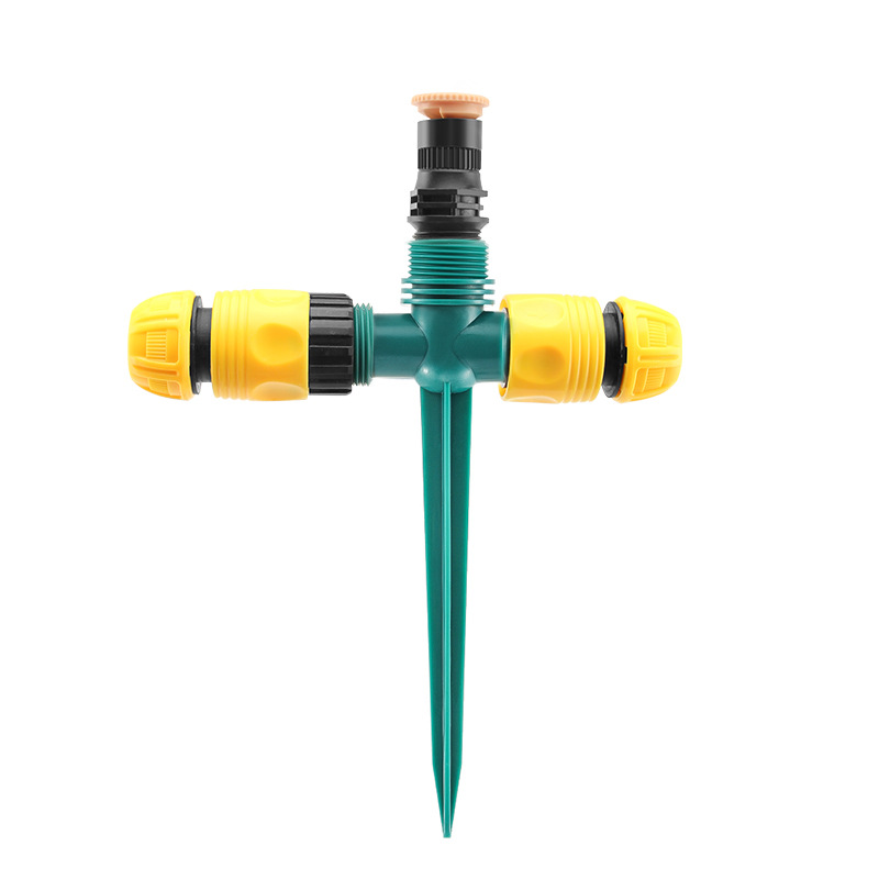 360° Adjustable Rotating Ground-Stake Sprinkler – ABS Lawn Irrigation Head – 90/180/360-Degree Atomizing Sprinkler – 0–12m Spray Radius