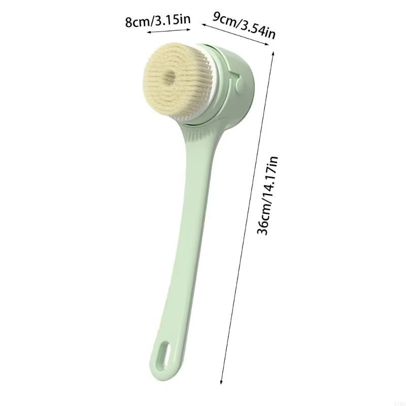 Electric Bath Brushes Rechargeable Body Scrubber Bath Brush 1200mAh Battery 5Interchangeable Head 87HA