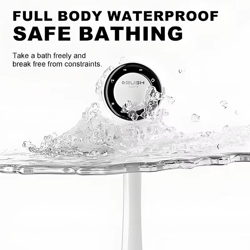 2025 NEW Electric Shower Body Cleaning Brush 5 Heads Spinning Spa Bath Brush Waterproof Long Handle Personal Back Rubbing 3 Gear
