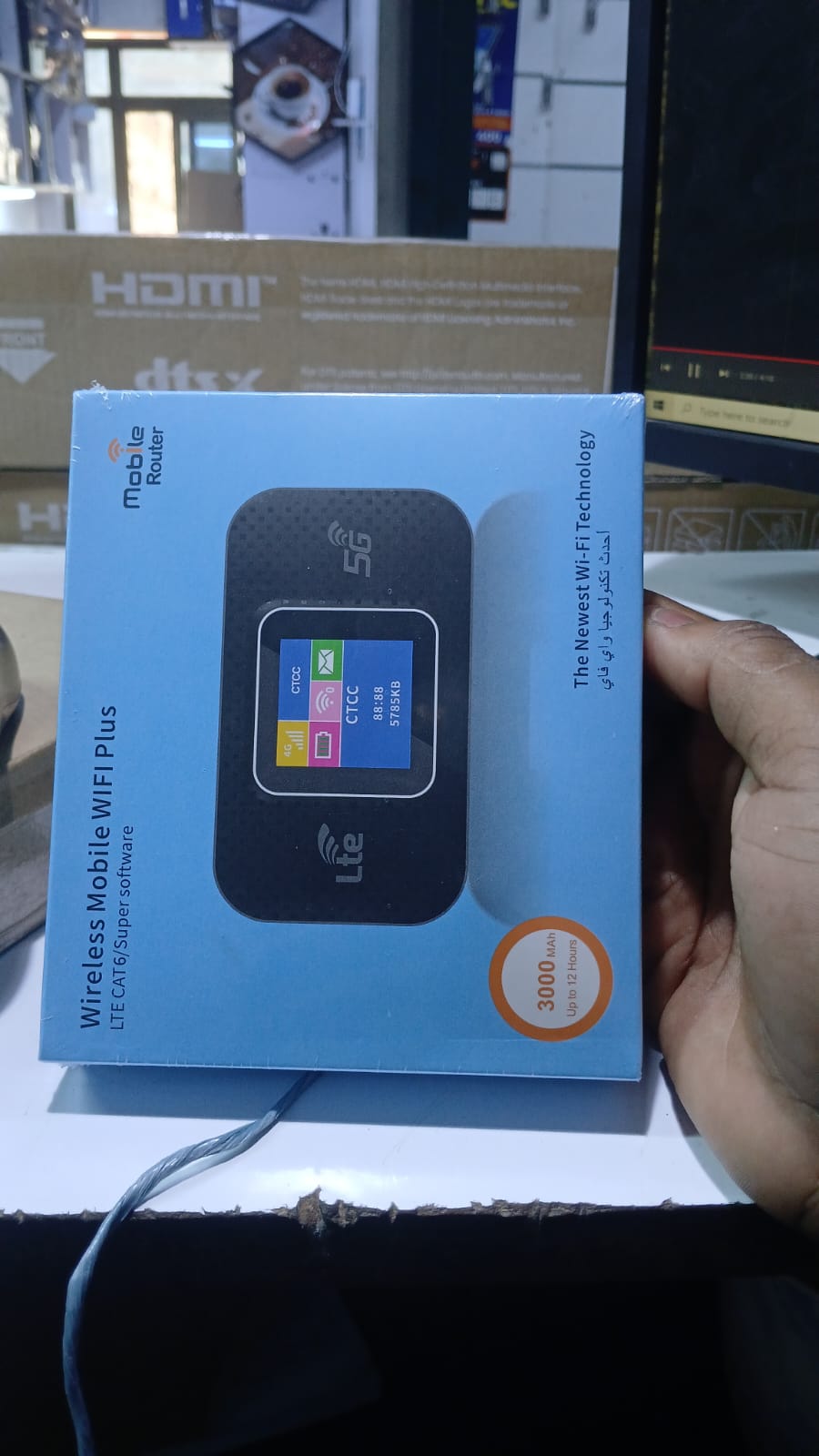 4G 5G Portable MiFi Router - Wireless Mobile Wi-Fi, 3000mAh Battery, Connects 8 Devices