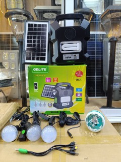 GDLite GD-1000A Solar Lighting System (with 3 LED Bulbs,Radio,BT speaker,Disco Bulb,Mobile Charging)