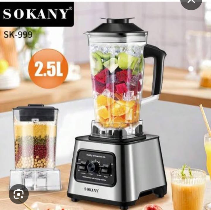 SOKANY SK-999 6000W High Power Mixer, 15-Speed Multi Purpose Professional Blenders for Kitchen, 2-in-1, Ice Crush, Self-Cleaning Function, BPA Free🪴🪴15-speed settings allow you to precisely control