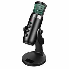 USB Condenser Microphone Compatible with PCs, with Noise Cancelling & Reverb, Studio Microphone for Voice and Music Recording, Podcasting, Streaming and Gaming
