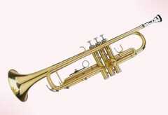 Professional Trumpet Set (Premier)– Gold Trumpe with Hard Case, 7C Mouthpiece, Valve Oil, gloves, strap– Ideal for Students & Band Performances