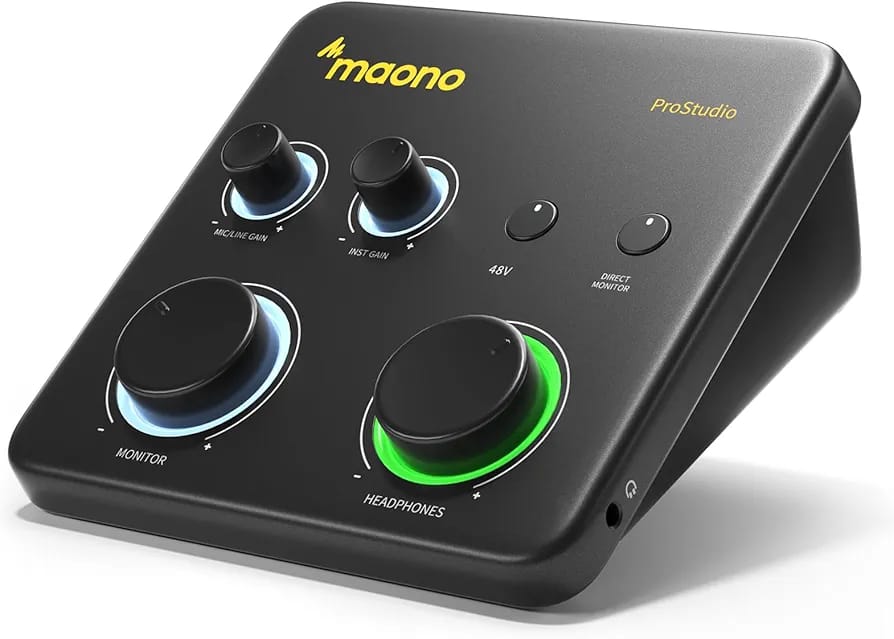 MAONO PS22 Lite USB Audio Interface for PC,XLR Input 24-bit/192kHz Routing Software LOOPBACK ASIO for Recording Music, Guitar, DAW