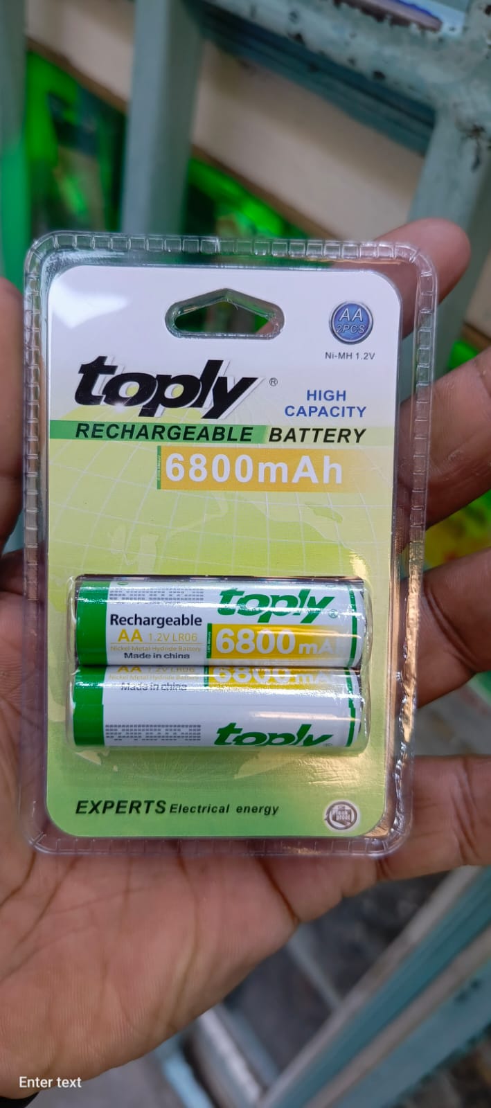 Toply 6800mAh AA Rechargeable Batteries For Wireless Mics, Toys