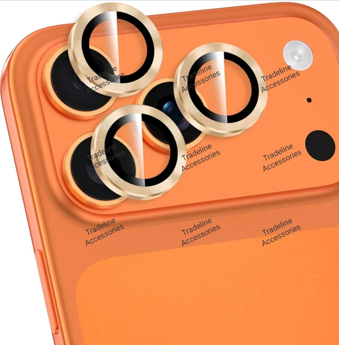 Iphone 11,12,13, 14,15,16,17 (Pro,Pro Max,Air,E) Metal Ring Camera Lens Protector available in Plain and shiny/diamond/glitters(Black,Silver,Gold ,orange and diaomond )