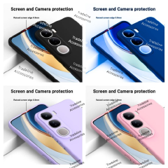 Vivo V40 Lite ,Y21d/Y31 5G Original Liquid Silicone Phone Case/Cover in Black,Blue ,Pink and Light Purple(Lilac)