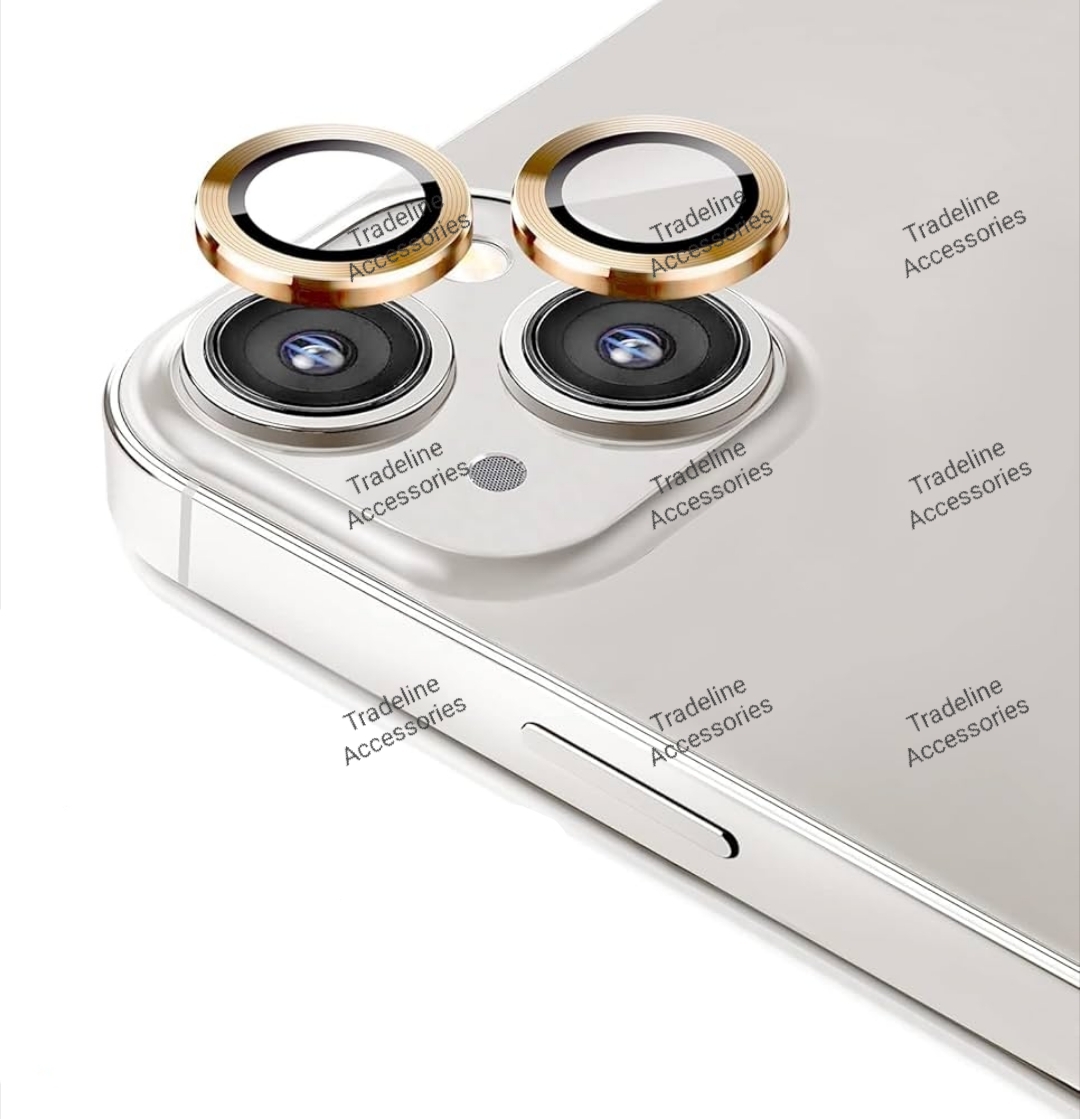 Iphone 11,12,13, 14,15,16,17 (Pro,Pro Max,Air,E) Metal Ring Camera Lens Protector available in Plain and shiny/diamond/glitters(Black,Silver,Gold ,orange and diaomond )