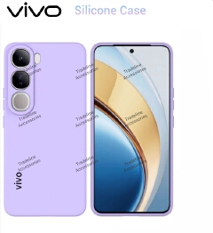 Vivo V40 Lite ,Y21d/Y31 5G Original Liquid Silicone Phone Case/Cover in Black,Blue ,Pink and Light Purple(Lilac)