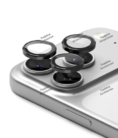 Iphone 11,12,13, 14,15,16,17 (Pro,Pro Max,Air,E) Metal Ring Camera Lens Protector available in Plain and shiny/diamond/glitters(Black,Silver,Gold ,orange and diaomond )