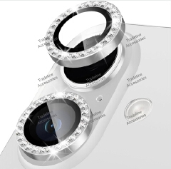 Iphone 11,12,13, 14,15,16,17 (Pro,Pro Max,Air,E) Metal Ring Camera Lens Protector available in Plain and shiny/diamond/glitters(Black,Silver,Gold ,orange and diaomond )