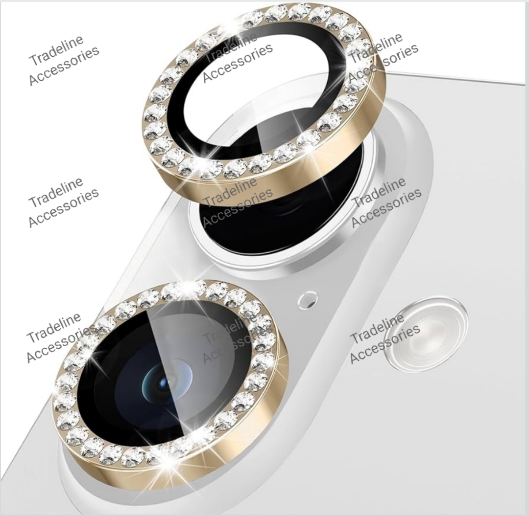 Iphone 11,12,13, 14,15,16,17 (Pro,Pro Max,Air,E) Metal Ring Camera Lens Protector available in Plain and shiny/diamond/glitters(Black,Silver,Gold ,orange and diaomond )