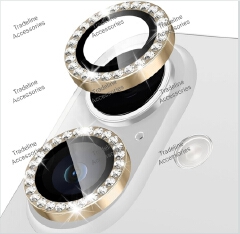 Iphone 11,12,13, 14,15,16,17 (Pro,Pro Max,Air,E) Metal Ring Camera Lens Protector available in Plain and shiny/diamond/glitters(Black,Silver,Gold ,orange and diaomond )