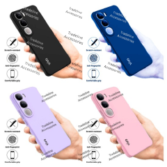 Vivo V40 Lite ,Y21d/Y31 5G Original Liquid Silicone Phone Case/Cover in Black,Blue ,Pink and Light Purple(Lilac)