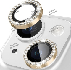 Iphone 11,12,13, 14,15,16,17 (Pro,Pro Max,Air,E) Metal Ring Camera Lens Protector available in Plain and shiny/diamond/glitters(Black,Silver,Gold ,orange and diaomond )