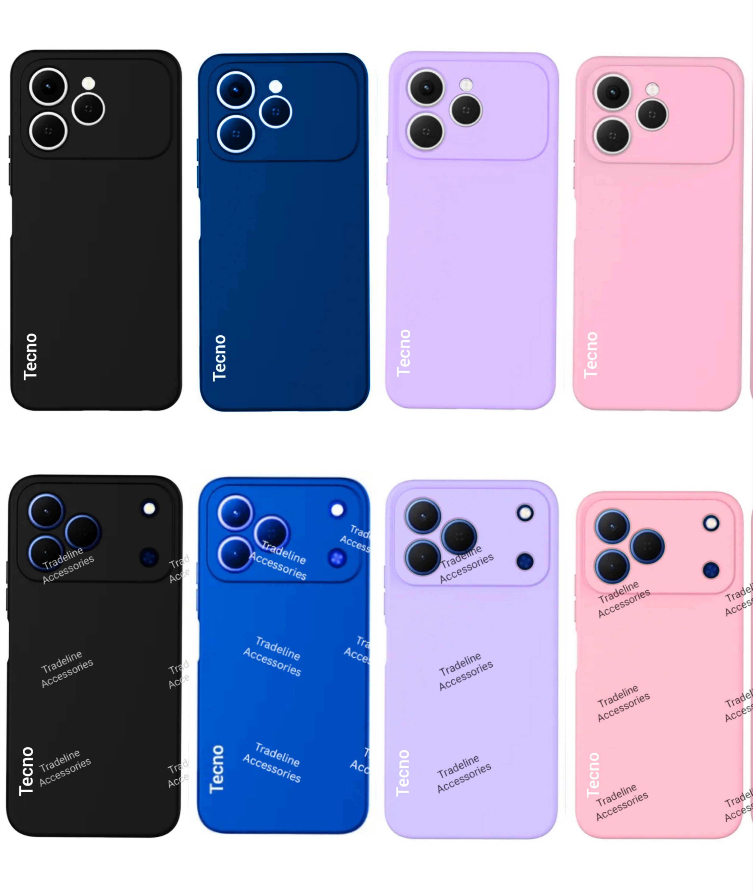 Tecno Spark 40,Spark 50 4G Original Liquid silicone Phone Case/Cover available in Black,Blue ,Light Purple(Lilac) & Pink