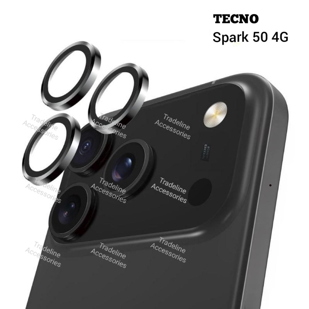 Tecno Spark 50,Spark 40 ,Spark Slim Metal ring  Camera lens protector available in black, silver and shiny diamond/Glitters