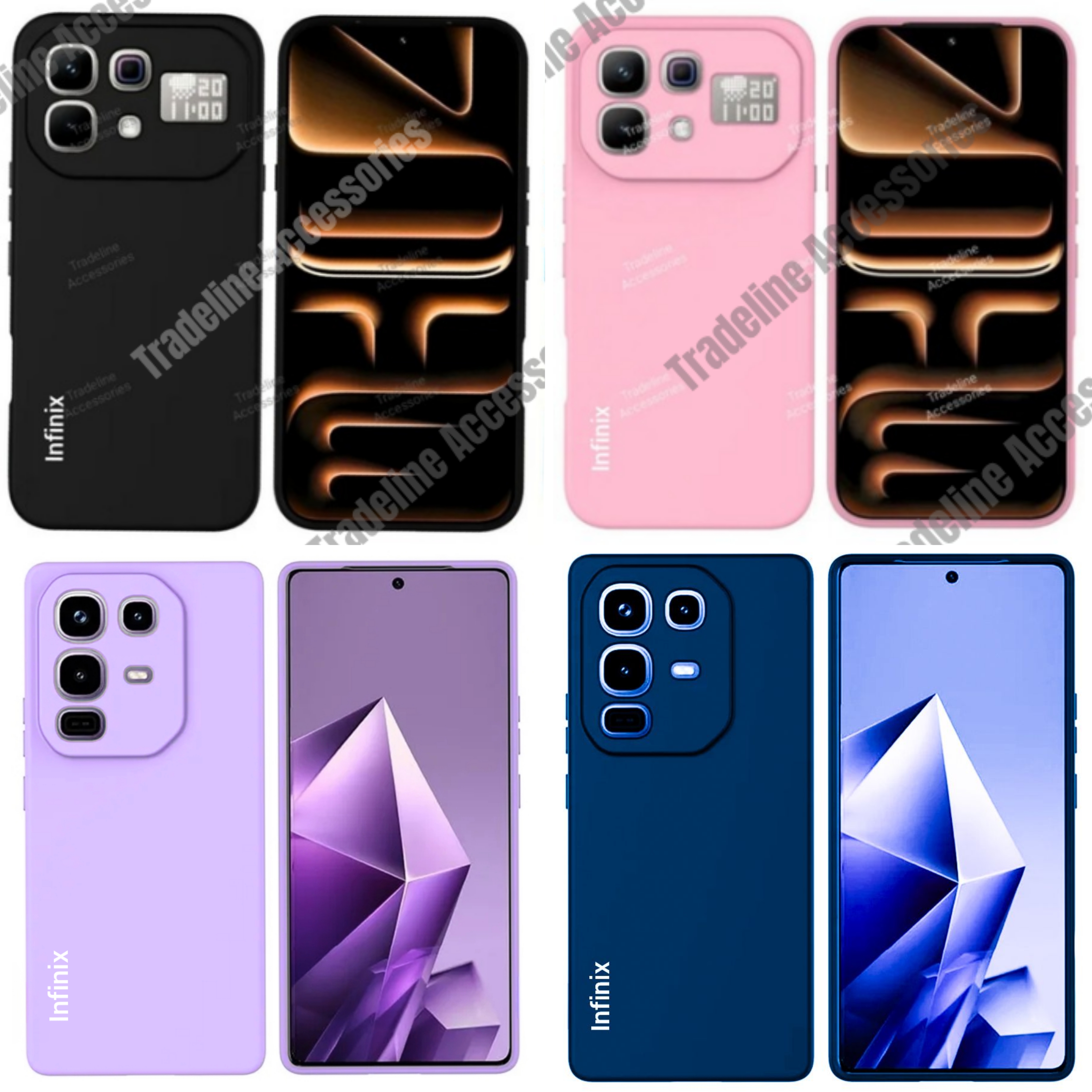 Infinix Note 60/60 Pro,Note Edge,Note 50 4G/Infinix Note 50 Pro 4G/5G , Note 50s ,Note 50 Pro+(plus)Original Liquid Silicone Phone Case/Cover available in Black, Blue, Light Purple (lilac) & Pink